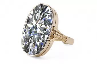 Anneau Artisanat vintage Zircon Or jaune 14 carats vrc113y